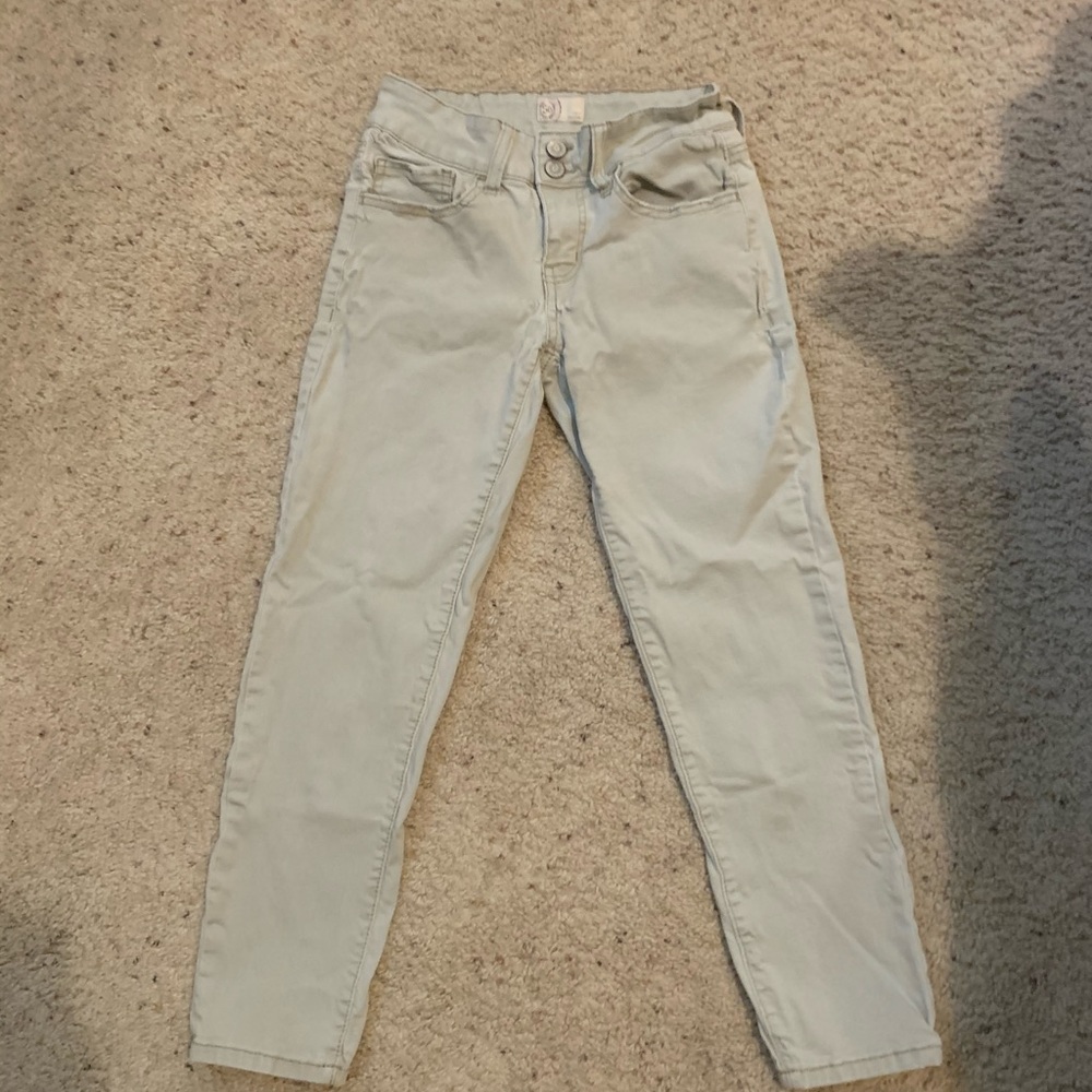 Khaki ankle jeans